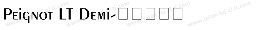 Peignot LT Demi字体转换